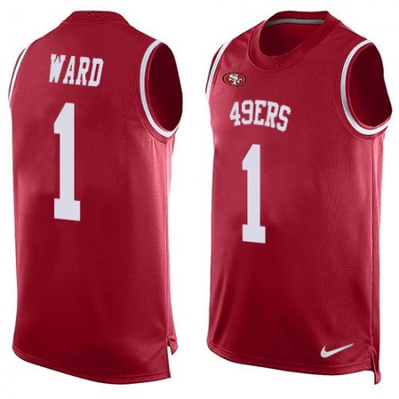 Nike 49ers #1 Jimmie Ward Red Team Color Men's Stitched NFL Limited Tank Top Jersey