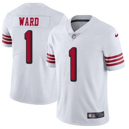 Nike 49ers #1 Jimmie Ward White Rush Men's Stitched NFL Vapor Untouchable Limited Jersey