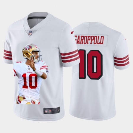 San Francisco 49ers #10 Jimmy Garoppolo Nike Team Hero 4 Rush Vapor Limited NFL Jersey White
