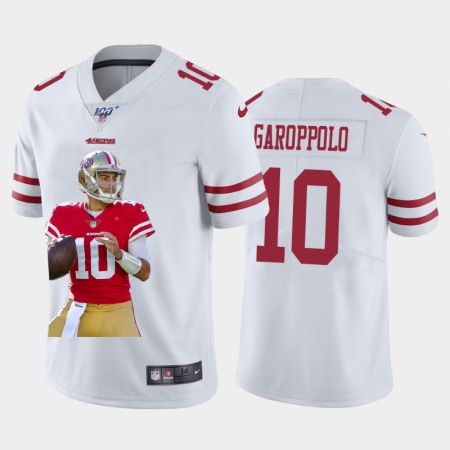 San Francisco 49ers #10 Jimmy Garoppolo Nike Team Hero 4 Vapor Limited NFL 100 Jersey White