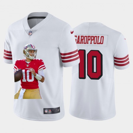 San Francisco 49ers #10 Jimmy Garoppolo Nike Team Hero Rush Vapor Limited NFL Jersey White