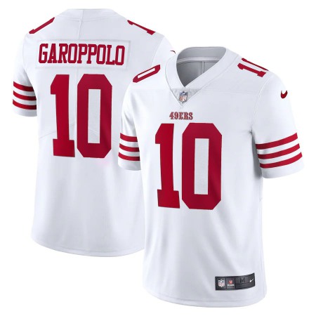 San Francisco 49ers #10 Jimmy Garoppolo White Nike Men's 2022-23 Limited Stitched NFL Vapor Untouchable Jersey