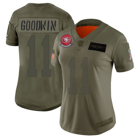 Nike 49ers #11 Marquise Goodwin Camo Women's Stitched NFL Limited 2019 Salute to Service Jersey