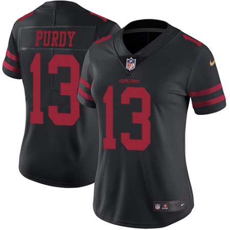 Nike 49ers #13 Brock Purdy Black Alternate Women's Stitched NFL Vapor Untouchable Limited Jersey