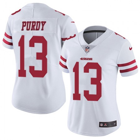 Nike 49ers #13 Brock Purdy White Women's Stitched NFL Vapor Untouchable Limited Jersey