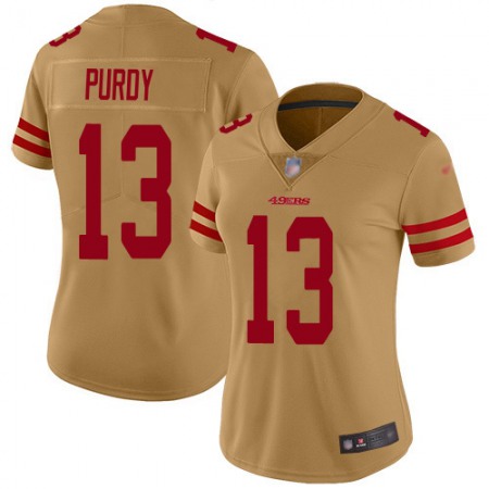 San Francisco 49ers #13 Brock Purdy Gold Women's Stitched NFL Limited Inverted Legend Jersey