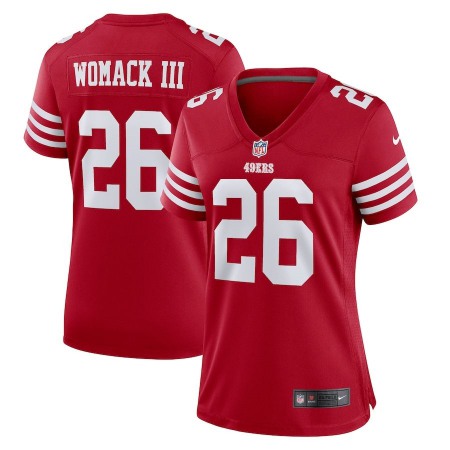 San Francisco 49ers #26 Samuel Womack III Scarlet Women's 2022-23 Nike NFL Game Jersey