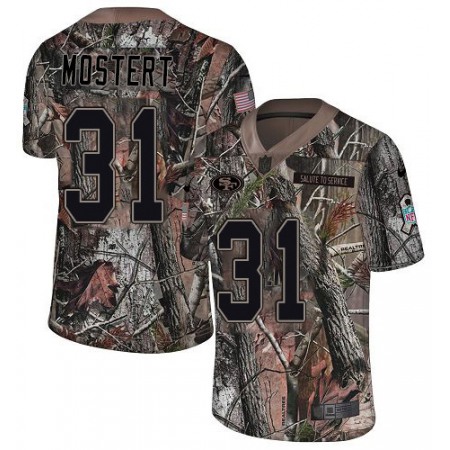 Nike 49ers #31 Raheem Mostert Camo Youth Stitched NFL Limited Rush Realtree Jersey