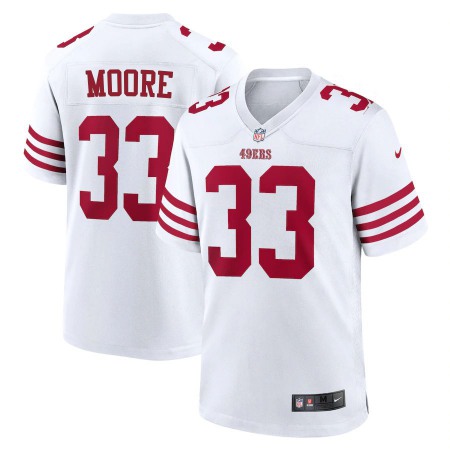 San Francisco 49ers #33 Tarvarius Moore Nike Men's 2022 Player Game Jersey - White