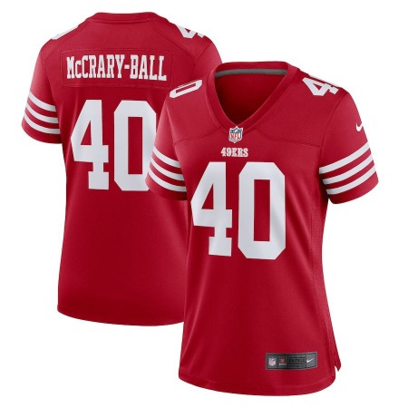San Francisco 49ers #40 Marcelino Mccrary-Ball Scarlet Women's 2022-23 Nike NFL Game Jersey