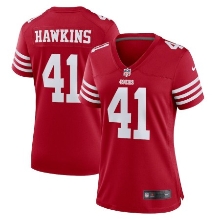 San Francisco 49ers #41 Tayler Hawkins Scarlet Women's 2022-23 Nike NFL Game Jersey