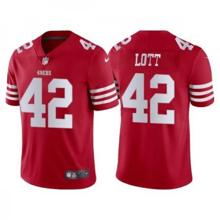 San Francisco 49ers #42 Ronnie Lott Scarlet Nike Men's 2022-23 Limited Stitched NFL Vapor Untouchable Jersey