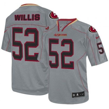 Nike 49ers #52 Patrick Willis Lights Out Grey Youth Stitched NFL Elite Jersey