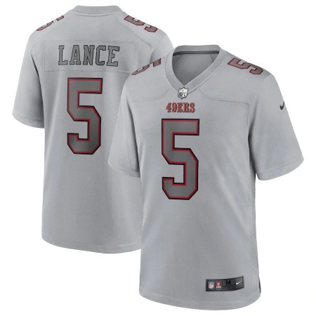 San Francisco 49ers #5 Trey Lance Nike Men's Gray Atmosphere Fashion Game Jersey