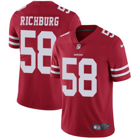 Nike 49ers #58 Weston Richburg Red Team Color Youth Stitched NFL Vapor Untouchable Limited Jersey
