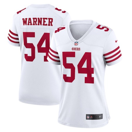 San Francisco 49ers #54 Scarlet WarnerFred Warner White Women's 2022-23 Nike NFL Game Jersey