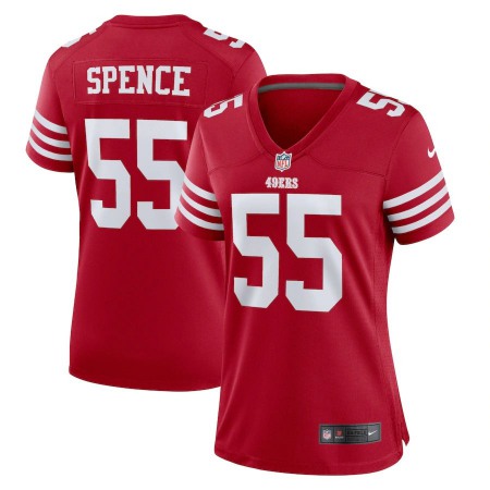 San Francisco 49ers #55 Akeem Spence Scarlet Women's 2022-23 Nike NFL Game Jersey