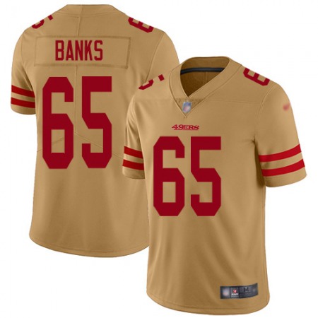 Nike 49ers #65 Aaron Banks Gold Youth Stitched NFL Limited Inverted Legend Jersey
