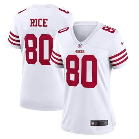 San Francisco 49ers #80 Jerry Rice White Women's 2022-23 Nike NFL Game Jersey