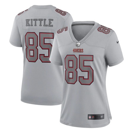 San Francisco 49ers #85 George Kittle Nike Women's Gray Atmosphere Fashion Game Jersey