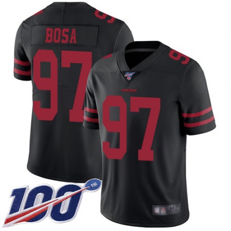 Nike 49ers #97 Nick Bosa Black Alternate Youth Stitched NFL 100th Season Vapor Limited Jersey
