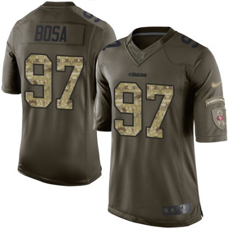 Nike 49ers #97 Nick Bosa Green Youth Stitched NFL Limited 2015 Salute to Service Jersey