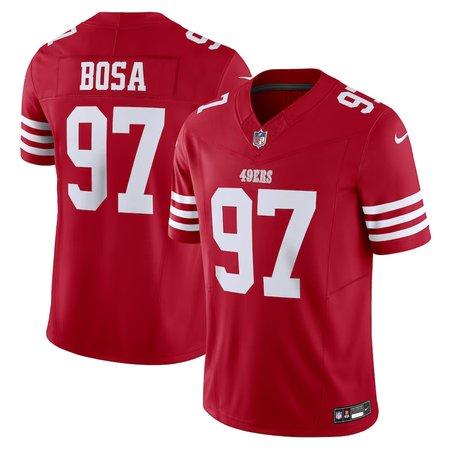 Nike 49ers #97 Nick Bosa Red Team Color Men's Stitched NFL Vapor F.U.S.E. Limited Jersey