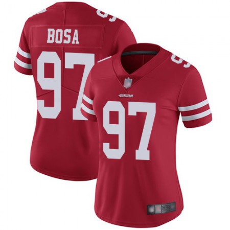 Nike 49ers #97 Nick Bosa Red Team Color Women's Stitched NFL Vapor Untouchable Limited Jersey