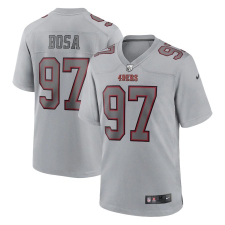 San Francisco 49ers #97 Nick Bosa Nike Men's Gray Atmosphere Fashion Game Jersey