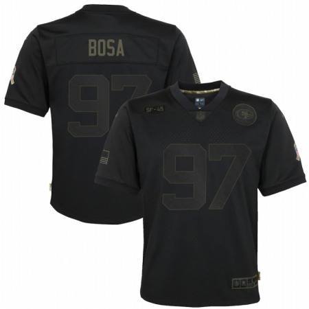 San Francisco 49ers #97 Nick Bosa Nike Youth 2020 Salute to Service Game Jersey Black