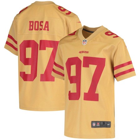 San Francisco 49ers #97 Nick Bosa Nike Youth Gold Inverted Game Jersey