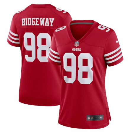 San Francisco 49ers #98 Hassan Ridgeway Scarlet Women's 2022-23 Nike NFL Game Jersey