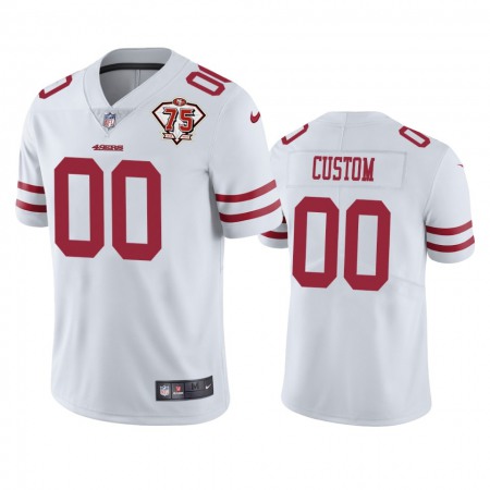 Nike 49ers Custom White Men's 75th Anniversary Stitched NFL Vapor Untouchable Limited Jersey