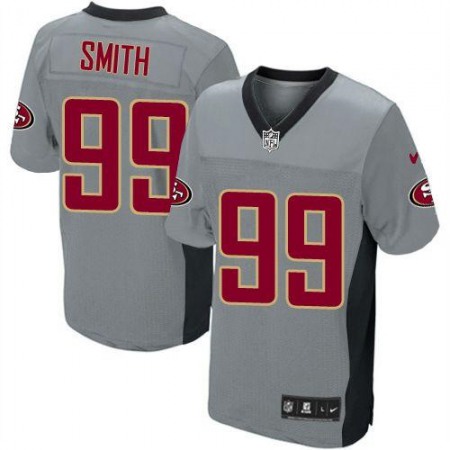 Nike 49ers #99 Aldon Smith Grey Shadow Youth Stitched NFL Elite Jersey