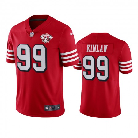 Nike 49ers #99 Javon Kinlaw Red Rush Youth 75th Anniversary Stitched NFL Vapor Untouchable Limited Jersey