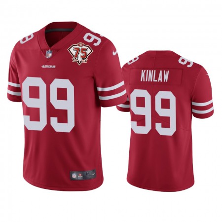 Nike 49ers #99 Javon Kinlaw Red Youth 75th Anniversary Stitched NFL Vapor Untouchable Limited Jersey