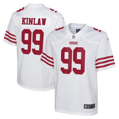 San Francisco 49ers #99 Javon Kinlaw White Youth 2022-23 Nike NFL Game Jersey