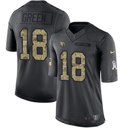 Nike Cardinals #18 A.J. Green Black Men's Stitched NFL Limited 2016 Salute to Service Jersey