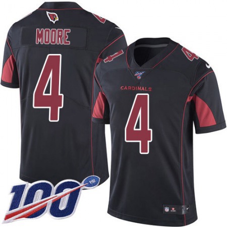 Nike Cardinals #4 Rondale Moore Black Men's Stitched NFL Limited Rush 100th Season Jersey