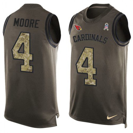 Nike Cardinals #4 Rondale Moore Green Men's Stitched NFL Limited Salute To Service Tank Top Jersey