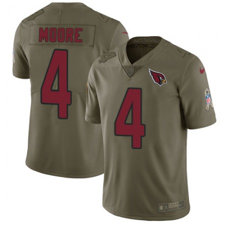 Nike Cardinals #4 Rondale Moore Olive Men's Stitched NFL Limited 2017 Salute To Service Jersey