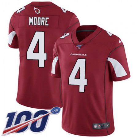 Nike Cardinals #4 Rondale Moore Red Team Color Men's Stitched NFL 100th Season Vapor Untouchable Limited Jersey