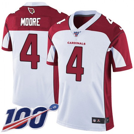 Nike Cardinals #4 Rondale Moore White Men's Stitched NFL 100th Season Vapor Untouchable Limited Jersey