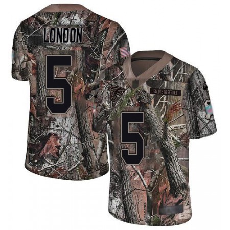 Nike Falcons #5 Drake London Camo Men's Stitched NFL Limited Rush Realtree Jersey
