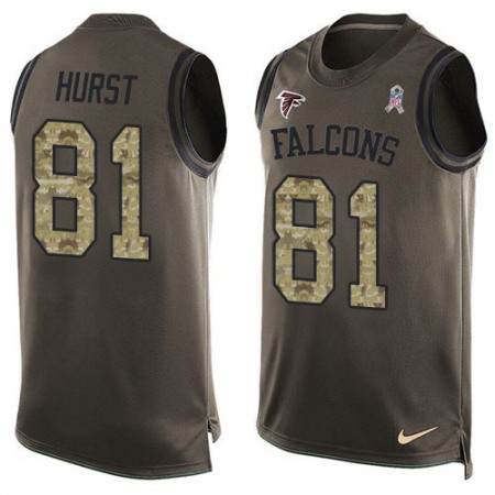 Nike Falcons #81 Hayden Hurst Green Men's Stitched NFL Limited Salute To Service Tank Top Jersey