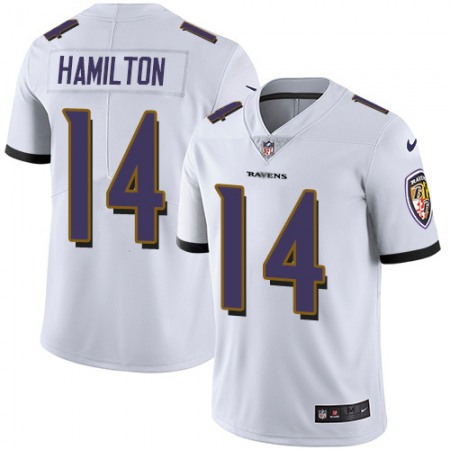 Nike Ravens #14 Kyle Hamilton White Men's Stitched NFL Vapor Untouchable Limited Jersey