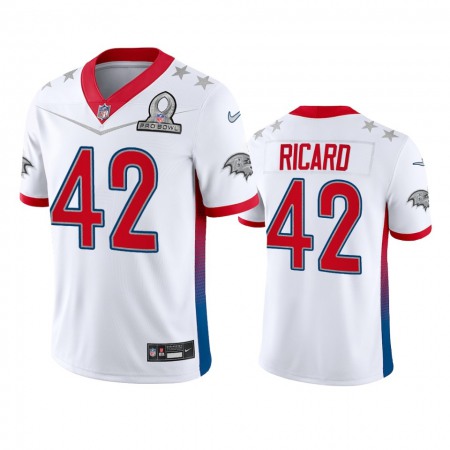 Nike Ravens #42 Patrick Ricard Men's NFL 2022 AFC Pro Bowl Game Jersey White