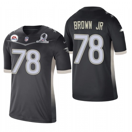Baltimore Ravens #78 Orlando Brown Jr. 2021 AFC Pro Bowl Game Anthracite NFL Jersey