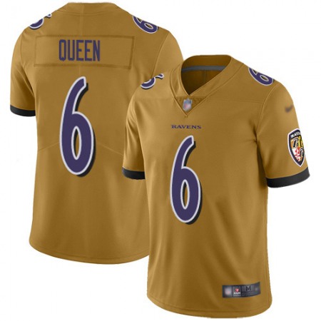 Nike Ravens #6 Patrick Queen Gold Men's Stitched NFL Limited Inverted Legend Jersey