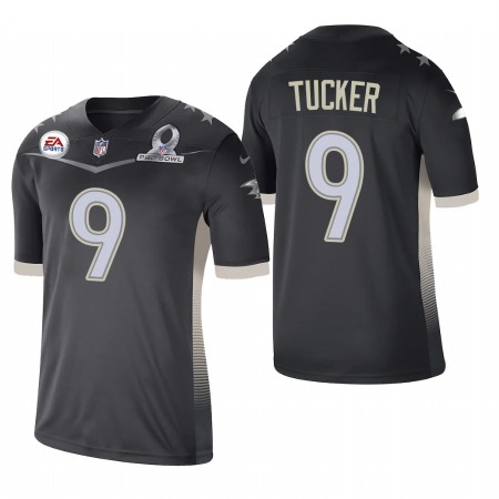 Baltimore Ravens #9 Justin Tucker 2021 AFC Pro Bowl Game Anthracite NFL Jersey